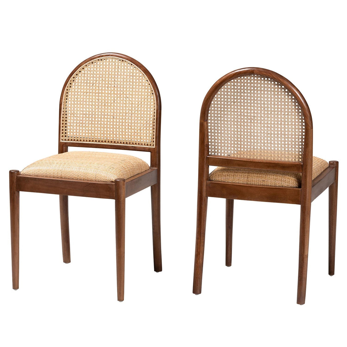 Contract furniture - Acacia Framed Rattan Dining Chairs 2 - www.oroatrade.com