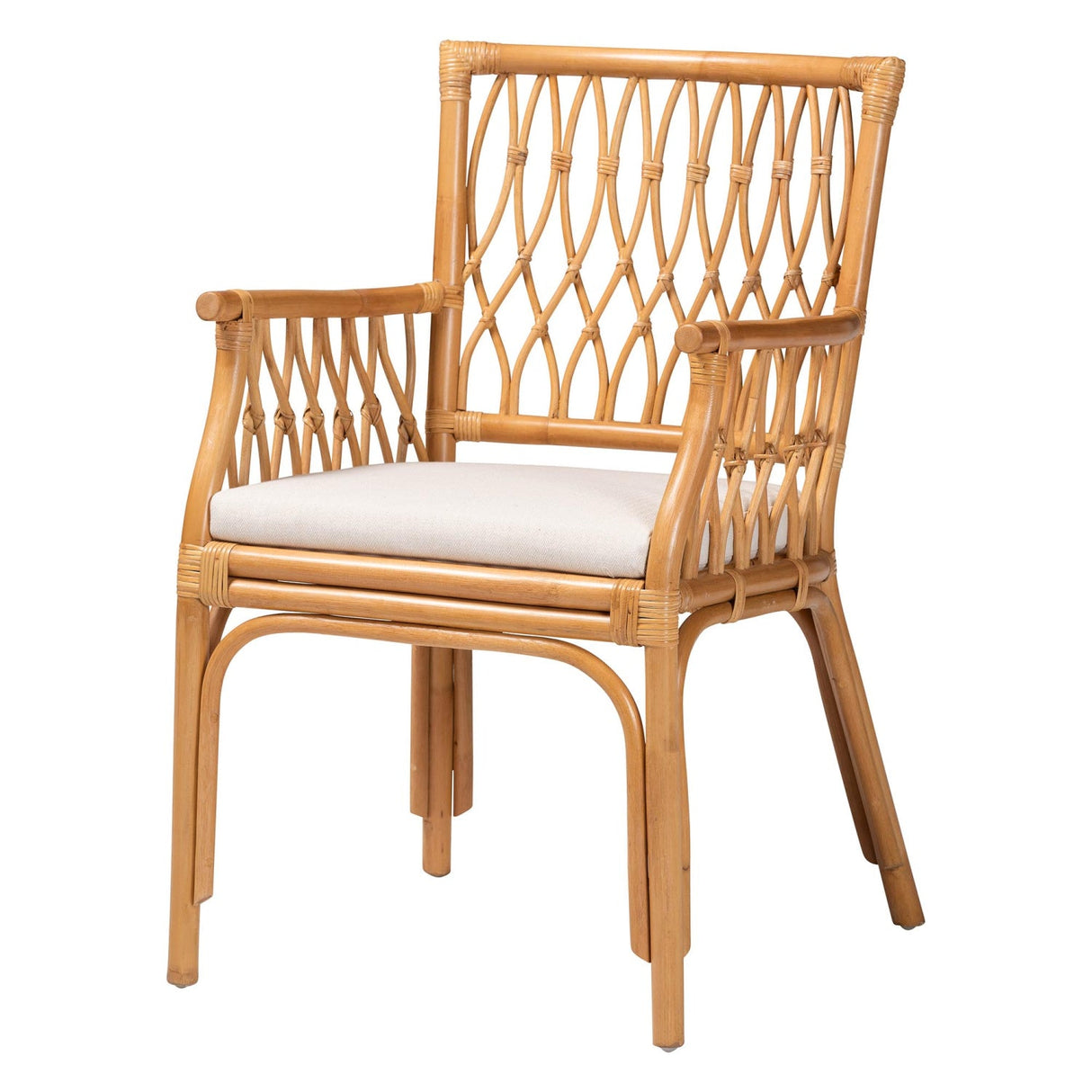 Modern European furniture - Rattan Openwork Accent Armchair - www.oroa.com