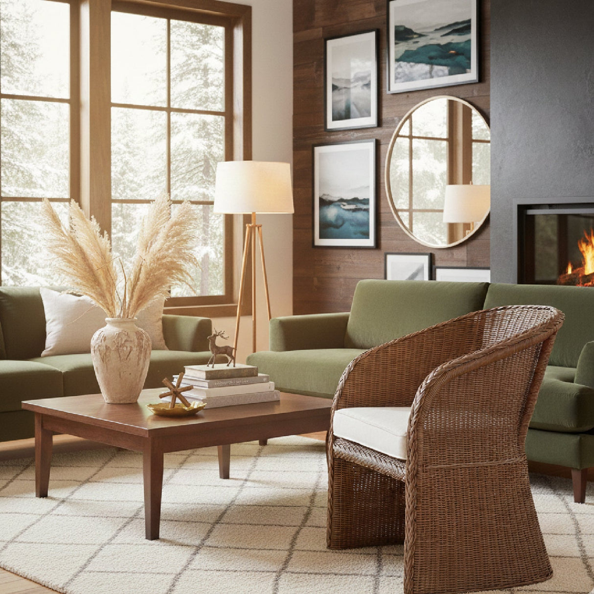 Modern European furniture - Braided Rattan Accent Chair - www.oroa.com