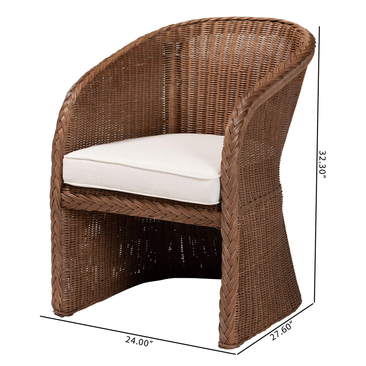 Modern European furniture - Braided Rattan Accent Chair - www.oroa.com