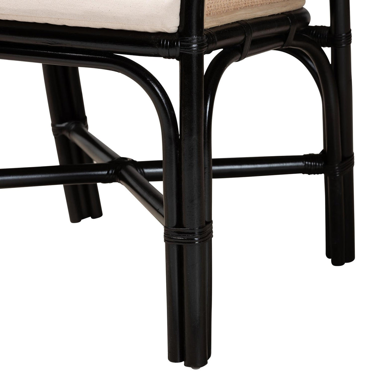 Modern European furniture - Black Framed Rattan Dining Chairs 2 - www.oroa.com