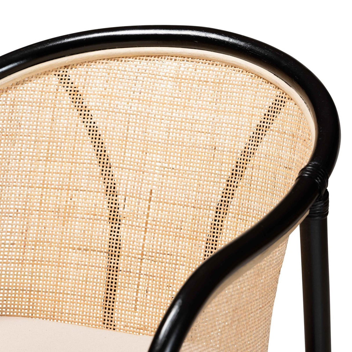 Modern European furniture - Black Framed Rattan Dining Chairs 2 - www.oroa.com