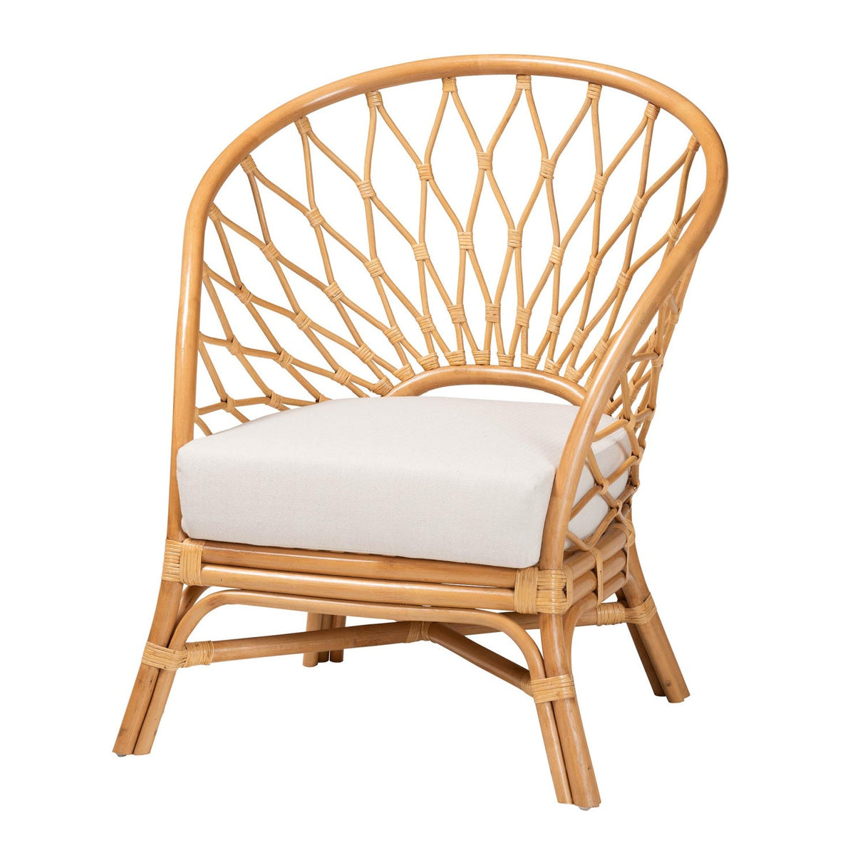 Modern European furniture - Rattan Sloped Accent Chair - www.oroa.com
