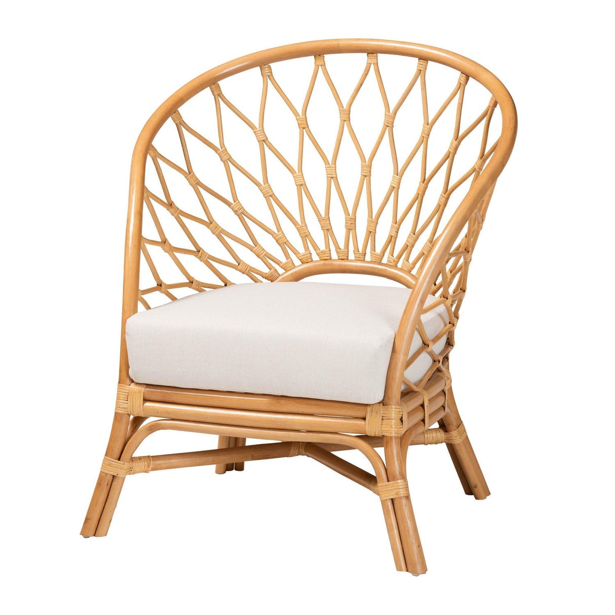 Modern European furniture - Rattan Sloped Accent Chair - www.oroa.com