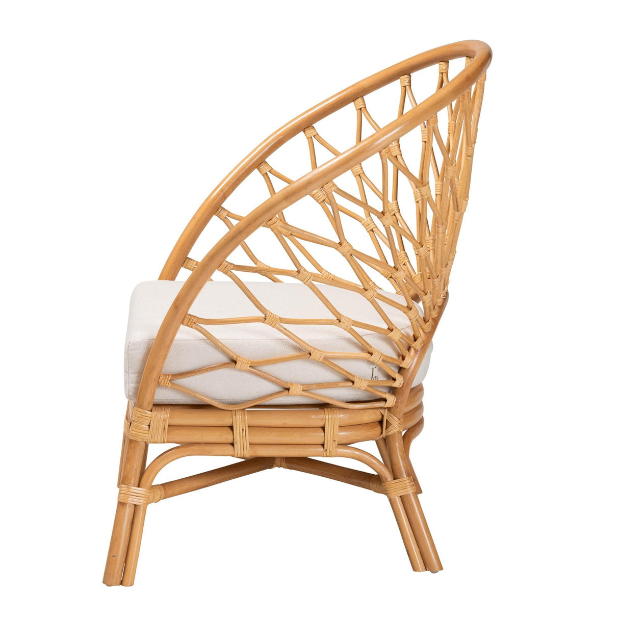 Modern European furniture - Rattan Sloped Accent Chair - www.oroa.com