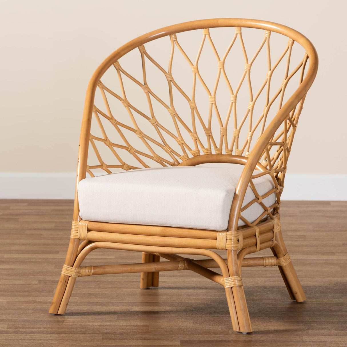 Modern European furniture - Rattan Sloped Accent Chair - www.oroa.com