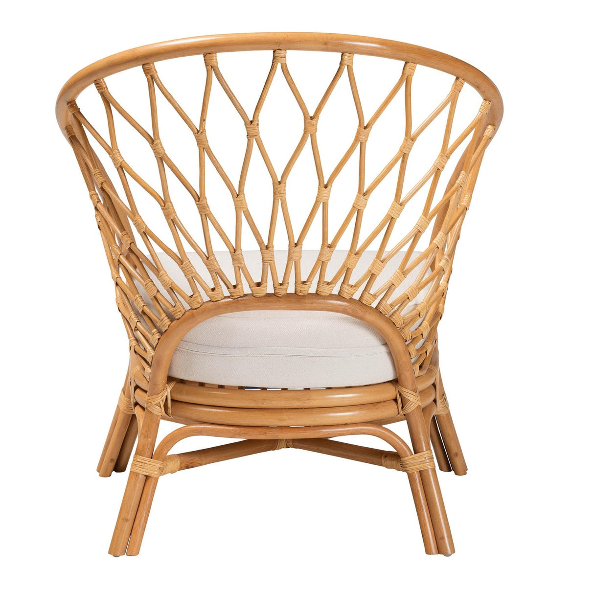 Modern European furniture - Rattan Sloped Accent Chair - www.oroa.com
