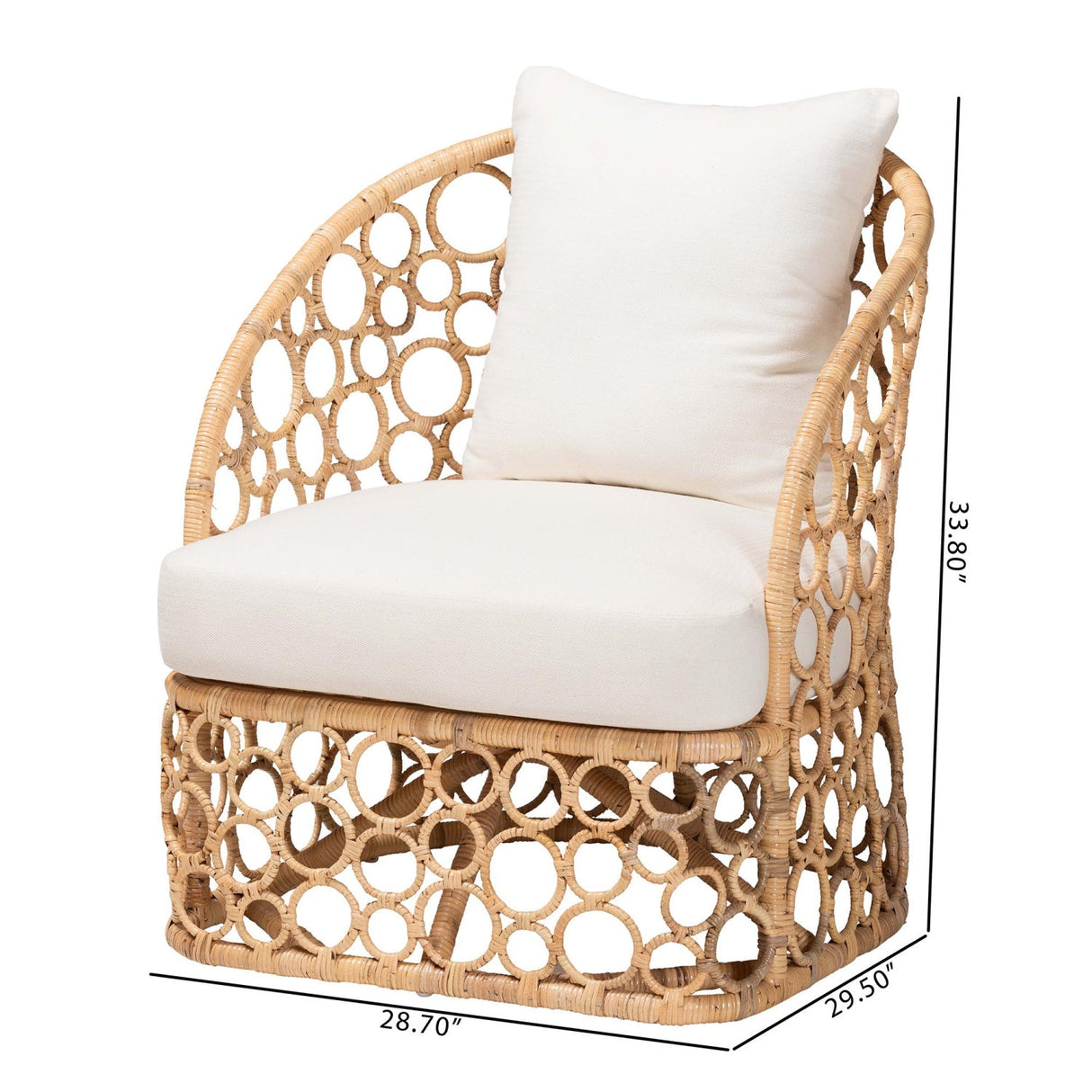 Modern European furniture - Rattan Bubble Openwork Accent Chair - www.oroa.com