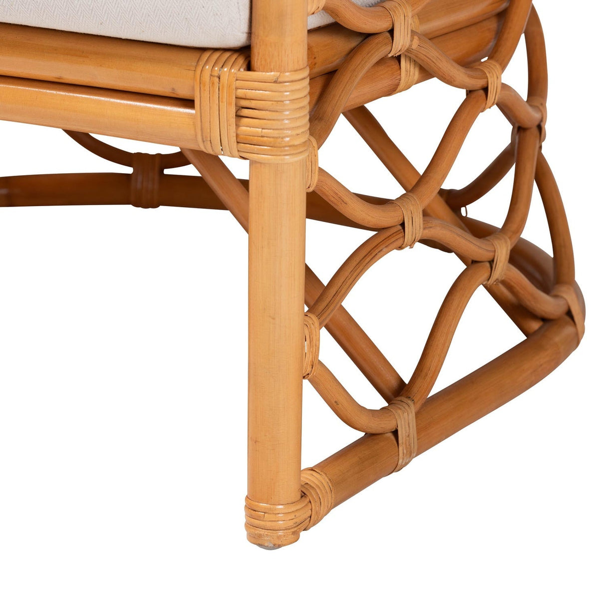 Modern European furniture - Curved Rattan Padded Accent Chair - www.oroa.com