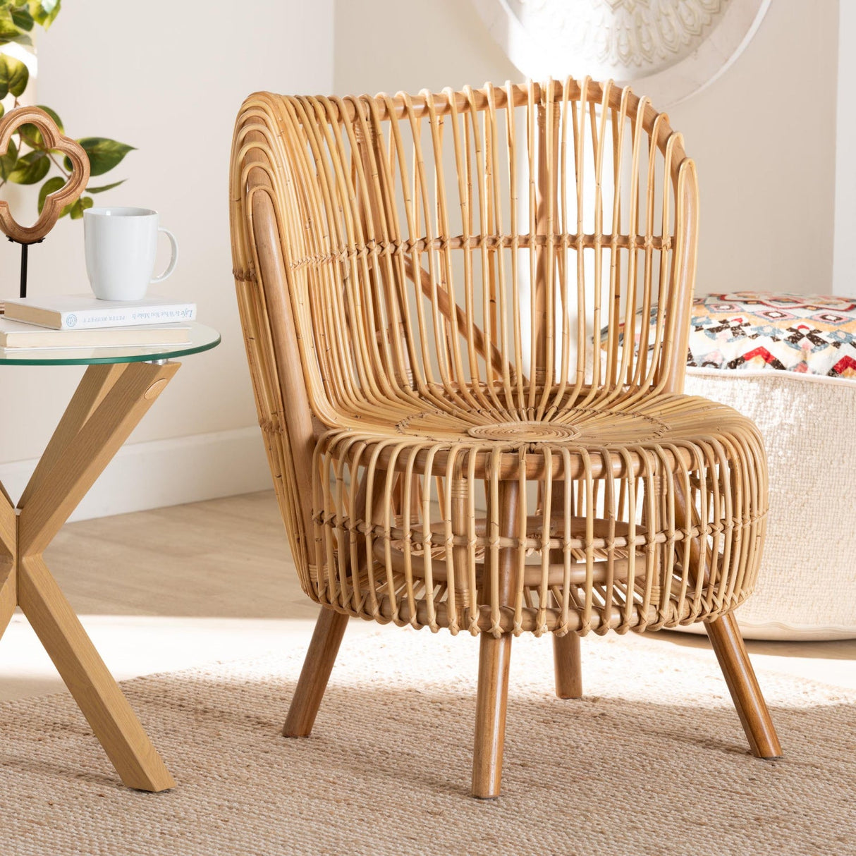 Modern European furniture - Rattan Rods Lounge Chair - www.oroa.com