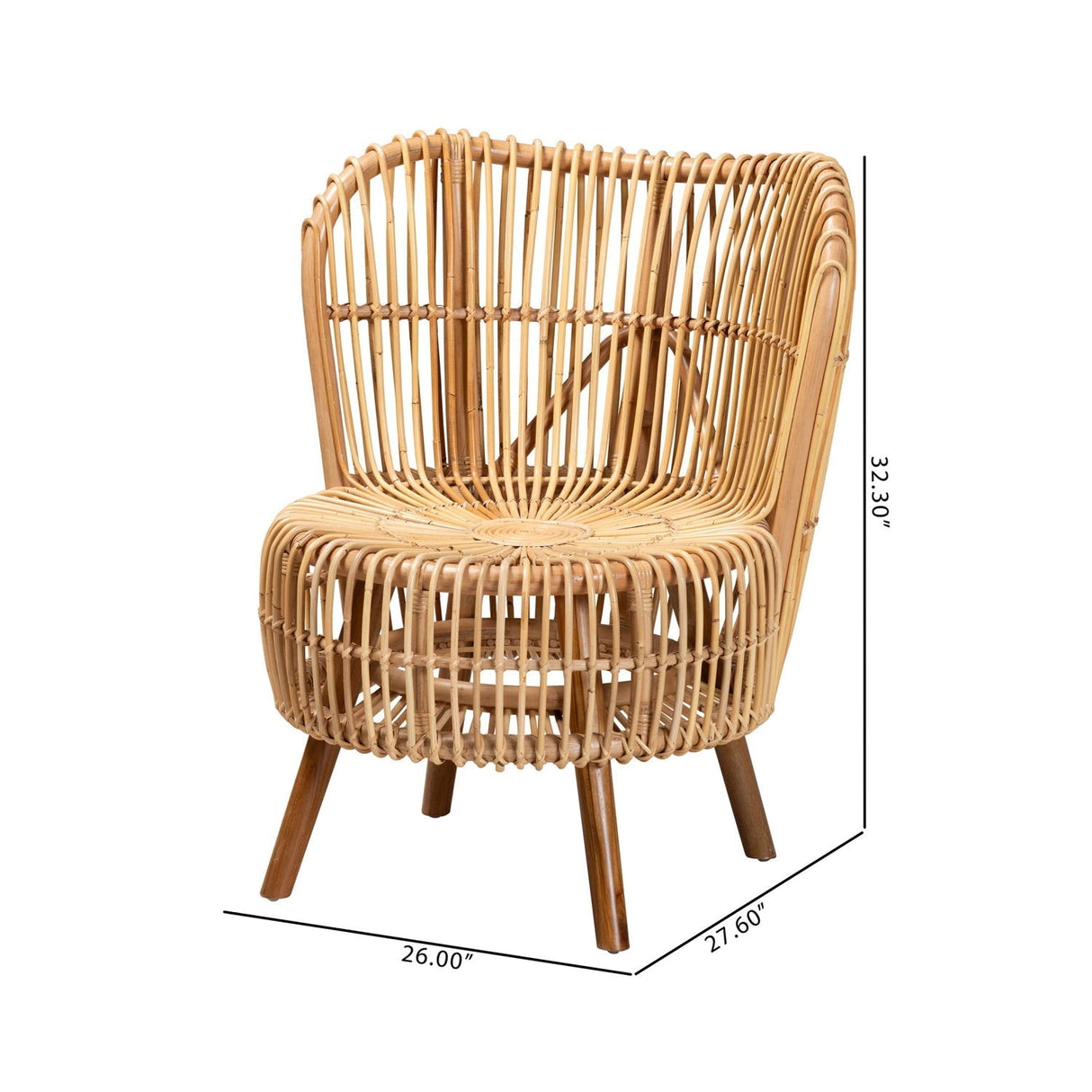 Modern European furniture - Rattan Rods Lounge Chair - www.oroa.com