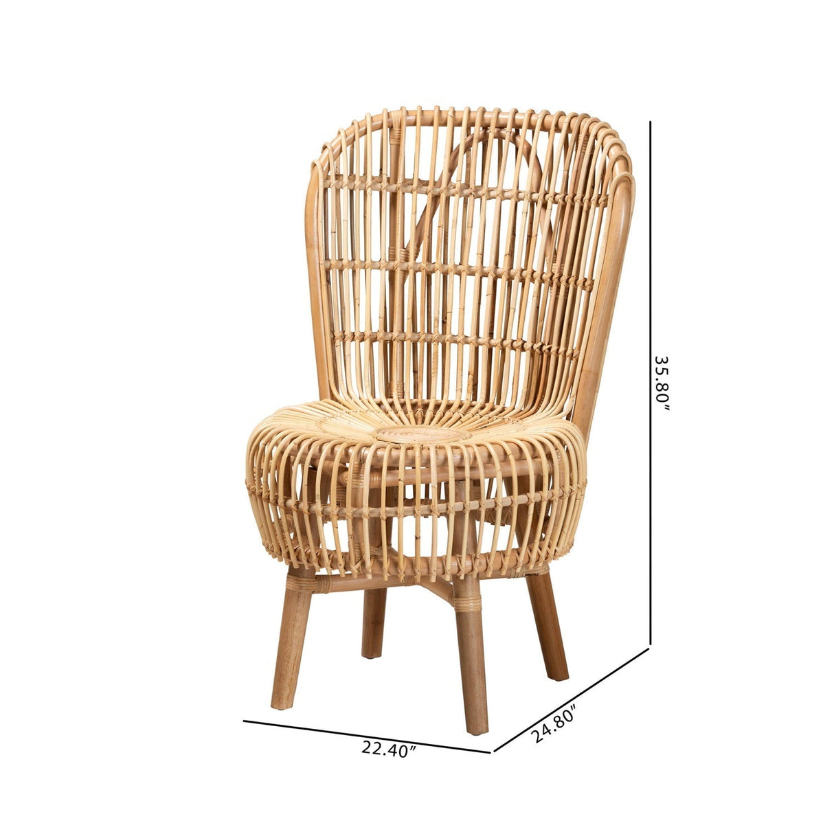 Modern European furniture - Rattan Rods Lounge Chair - www.oroa.com