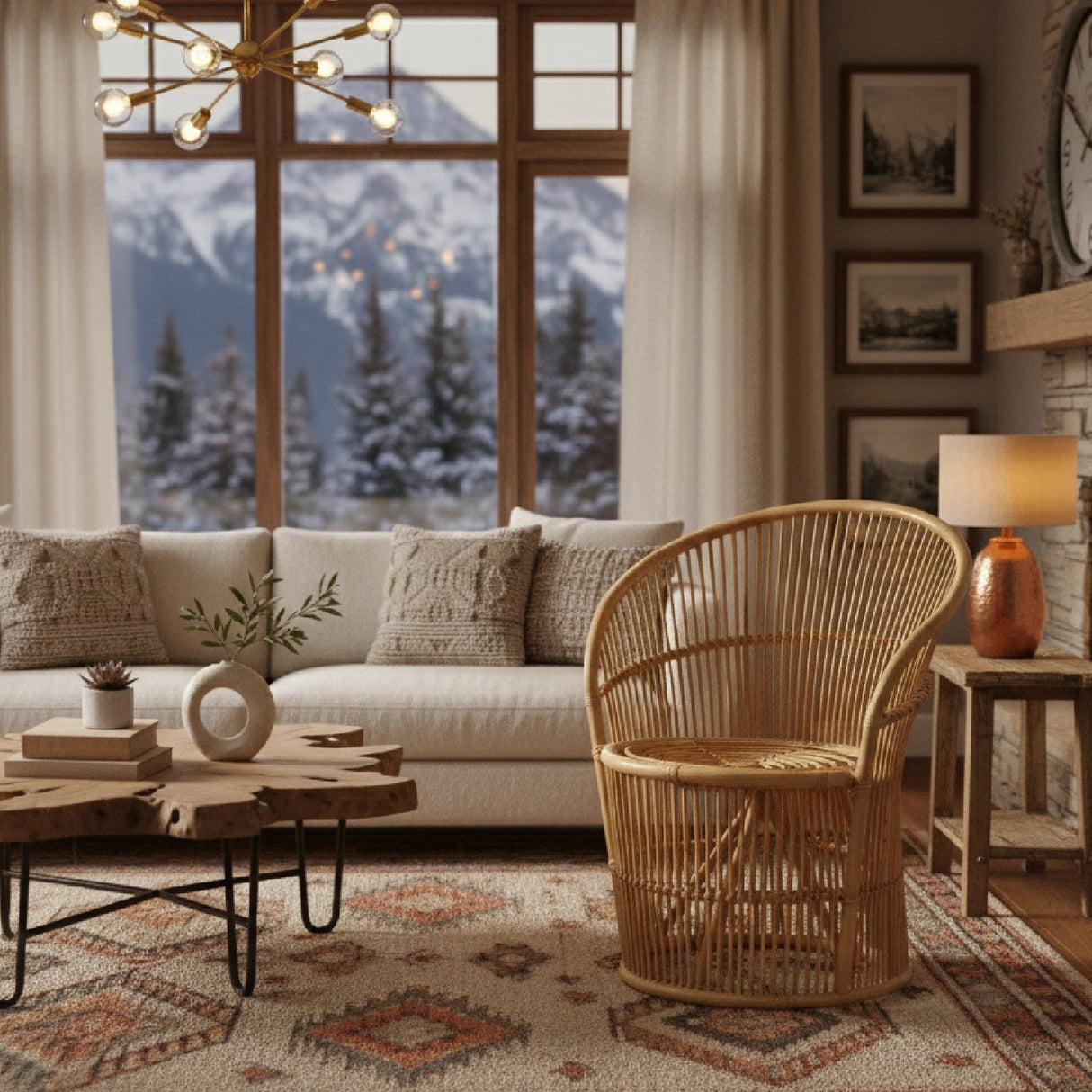 Modern European furniture - Rattan Round Base Accent Chair - www.oroa.com