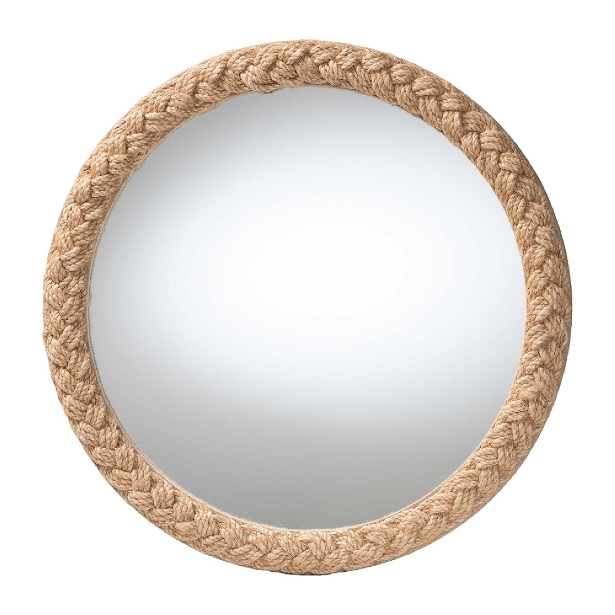 Modern European furniture - Braided Rope Round Accent Mirror - www.oroa.com