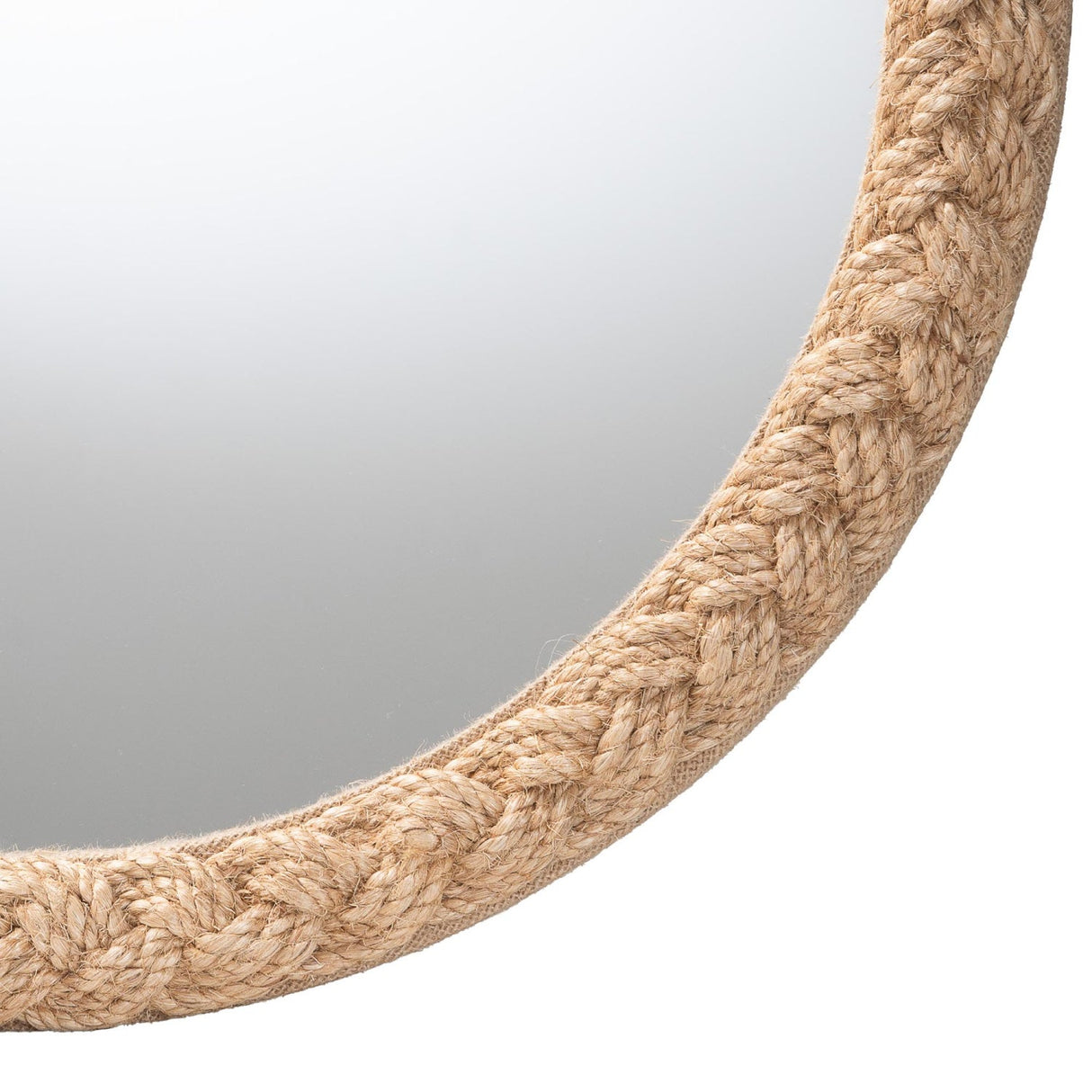 Modern European furniture - Braided Rope Round Accent Mirror - www.oroa.com