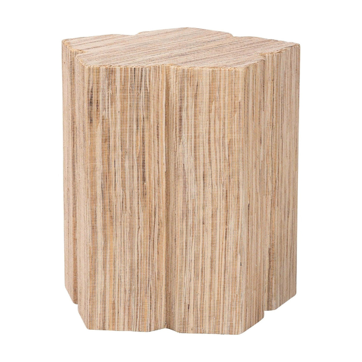 Modern European furniture - Grasscloth Flower Inspired End Table - www.oroa.com