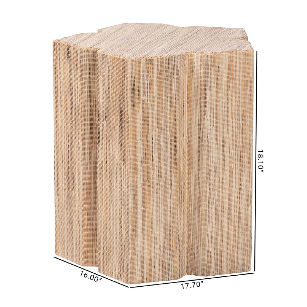 Modern European furniture - Grasscloth Flower Inspired End Table - www.oroa.com