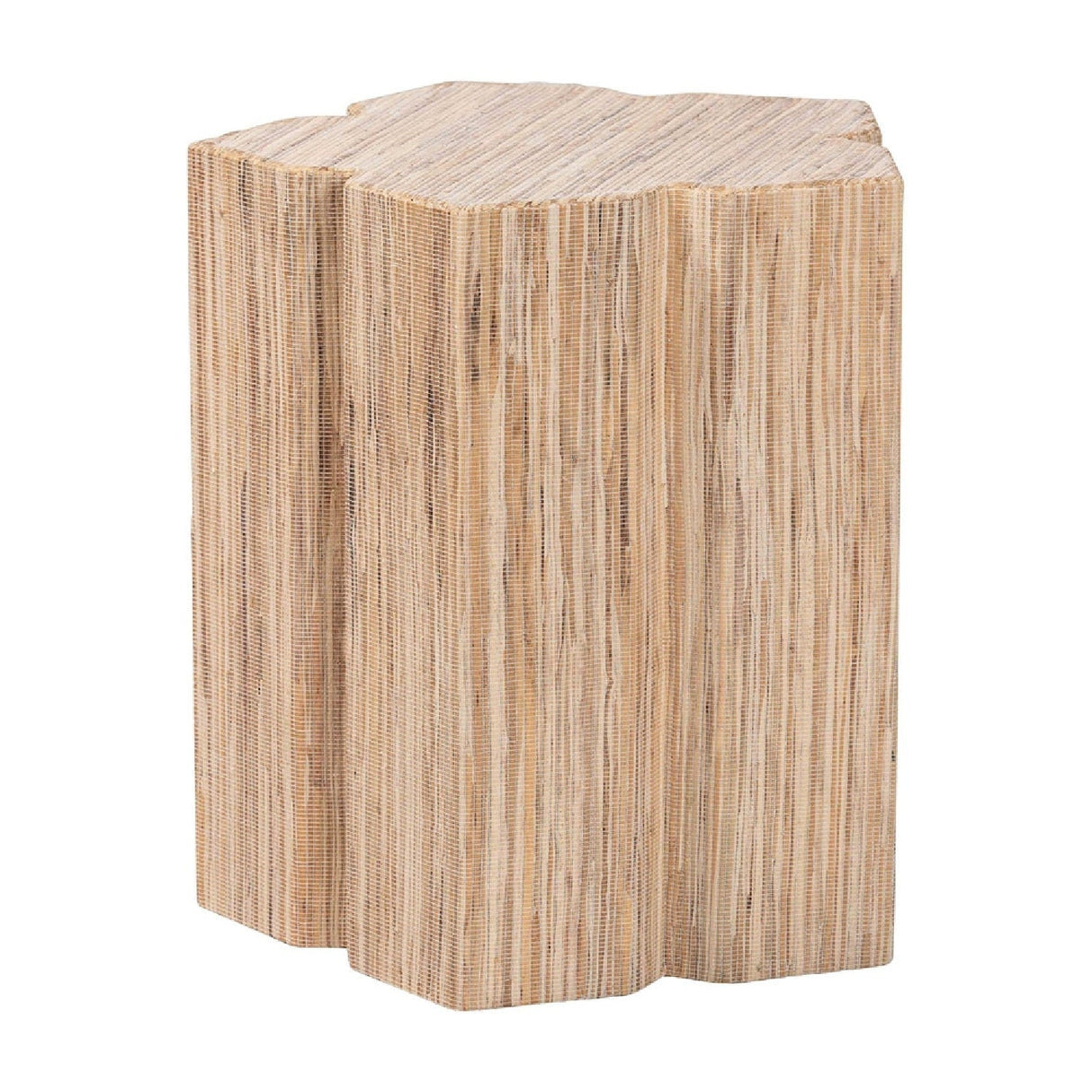Modern European furniture - Grasscloth Flower Inspired End Table - www.oroa.com