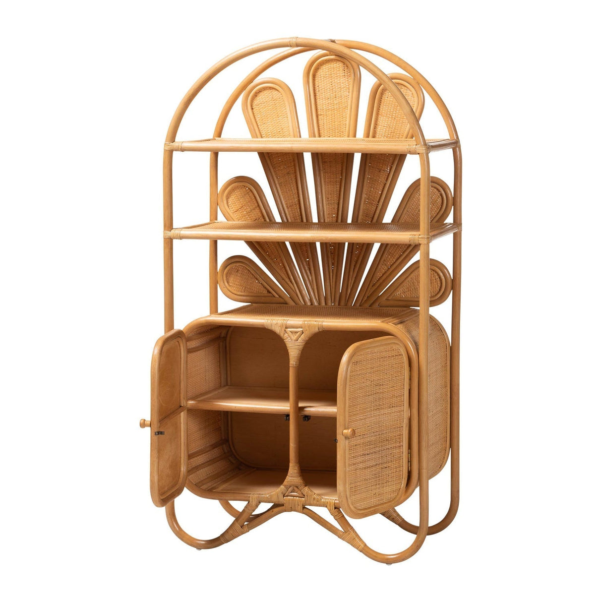 Modern European furniture - Rattan Peacock Fan Cabinet - www.oroa.com