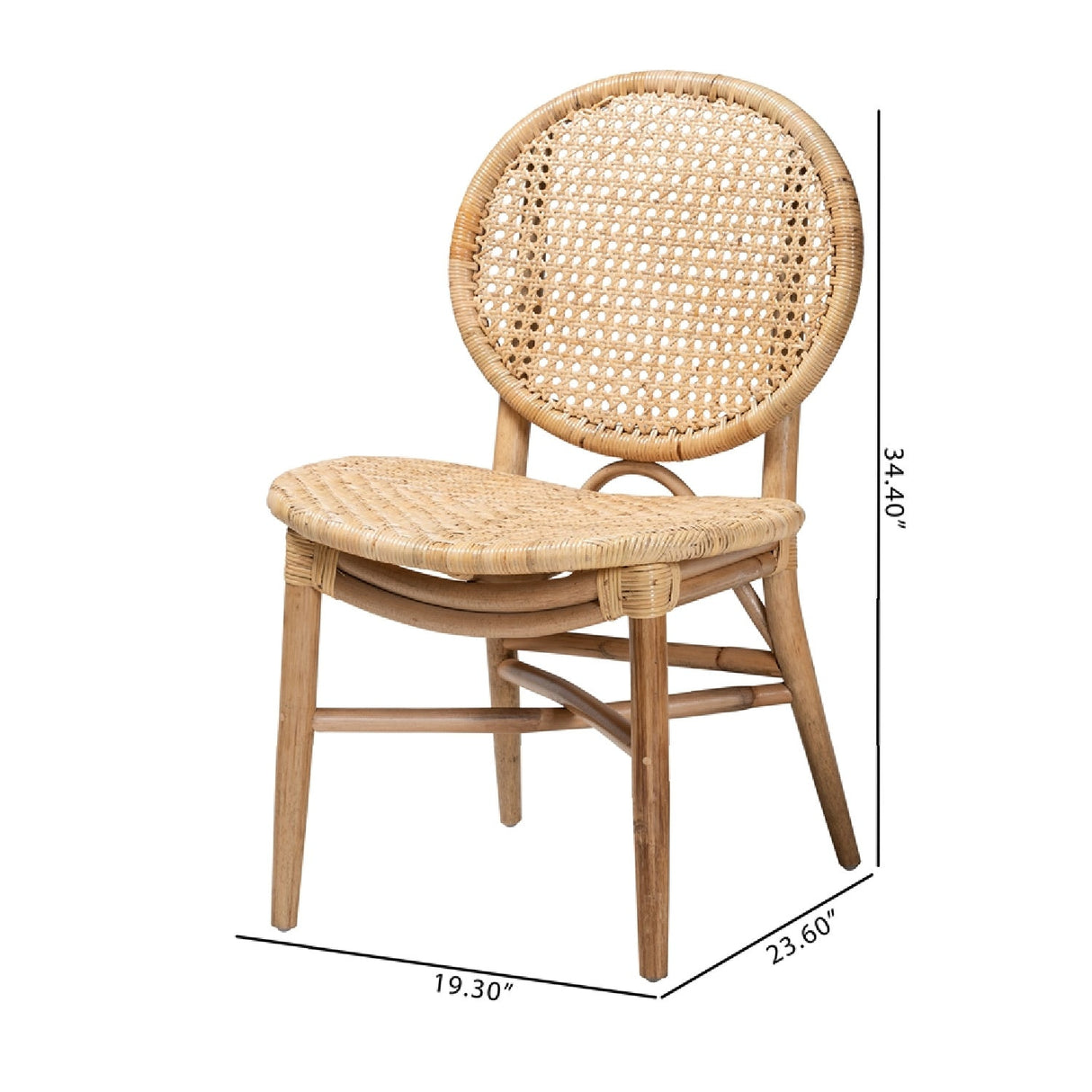 Modern European furniture - Round Back Rattan Dining Chair - www.oroa.com