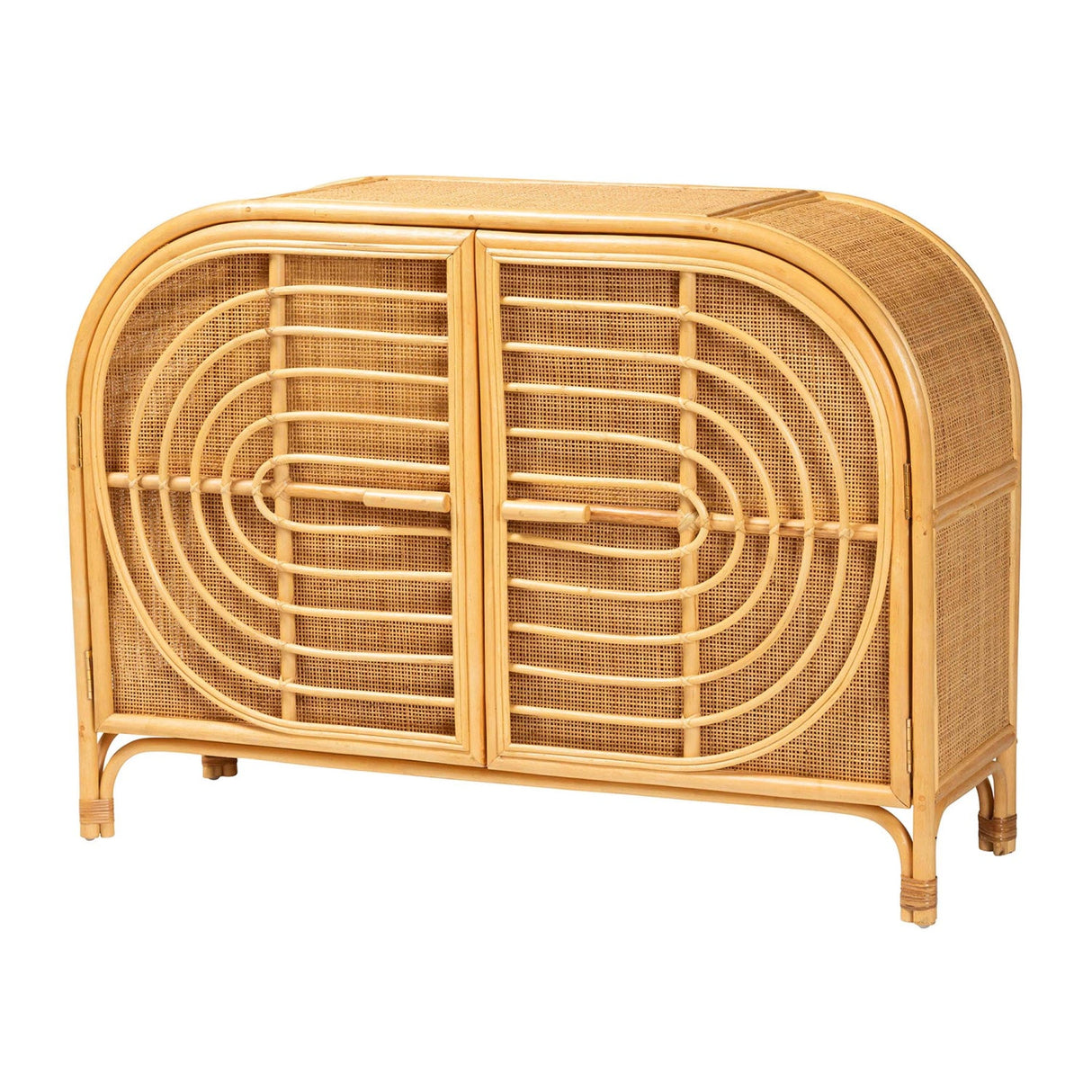 Modern European furniture - Natural Rattan 2 Door Sideboard - www.oroa.com