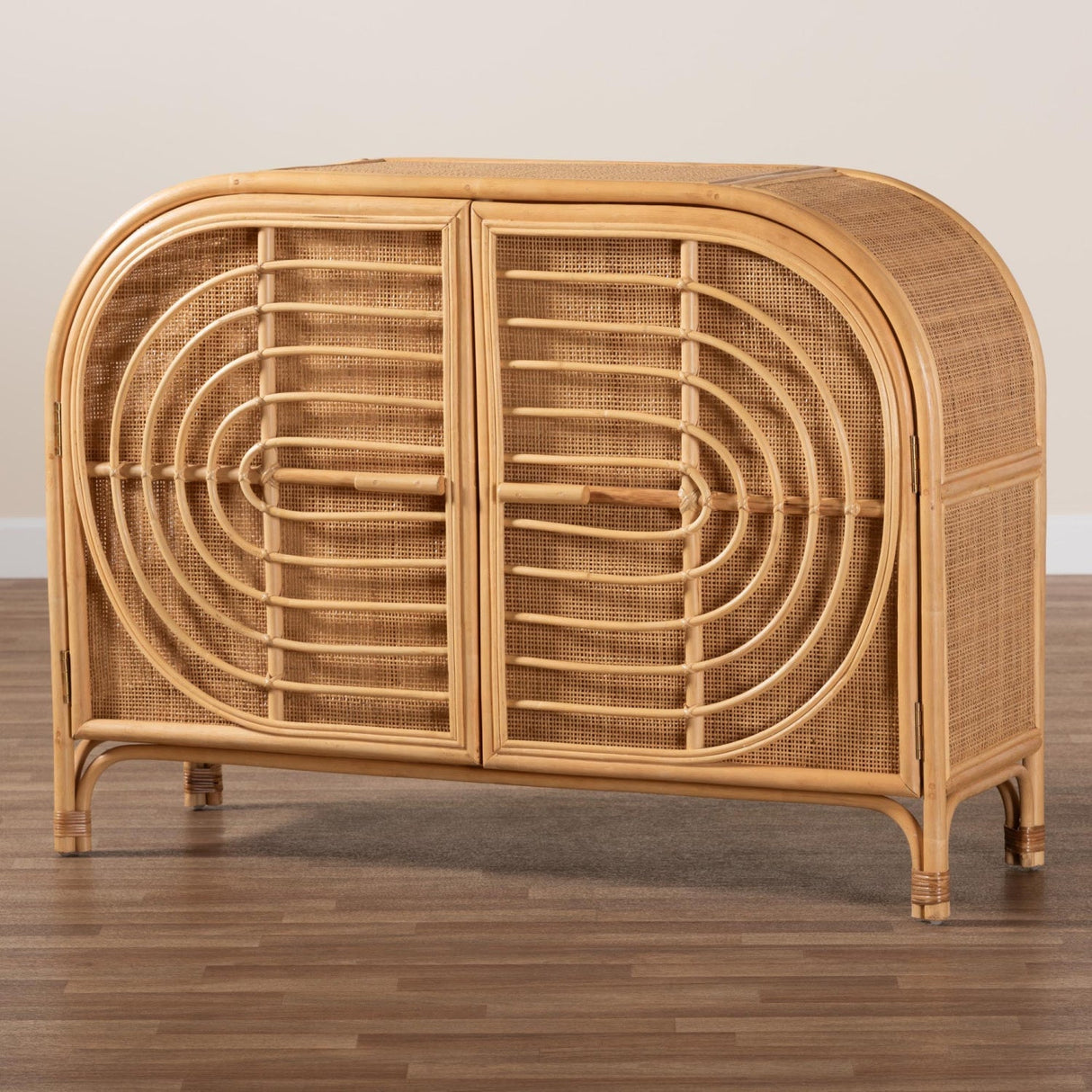 Modern European furniture - Natural Rattan 2 Door Sideboard - www.oroa.com