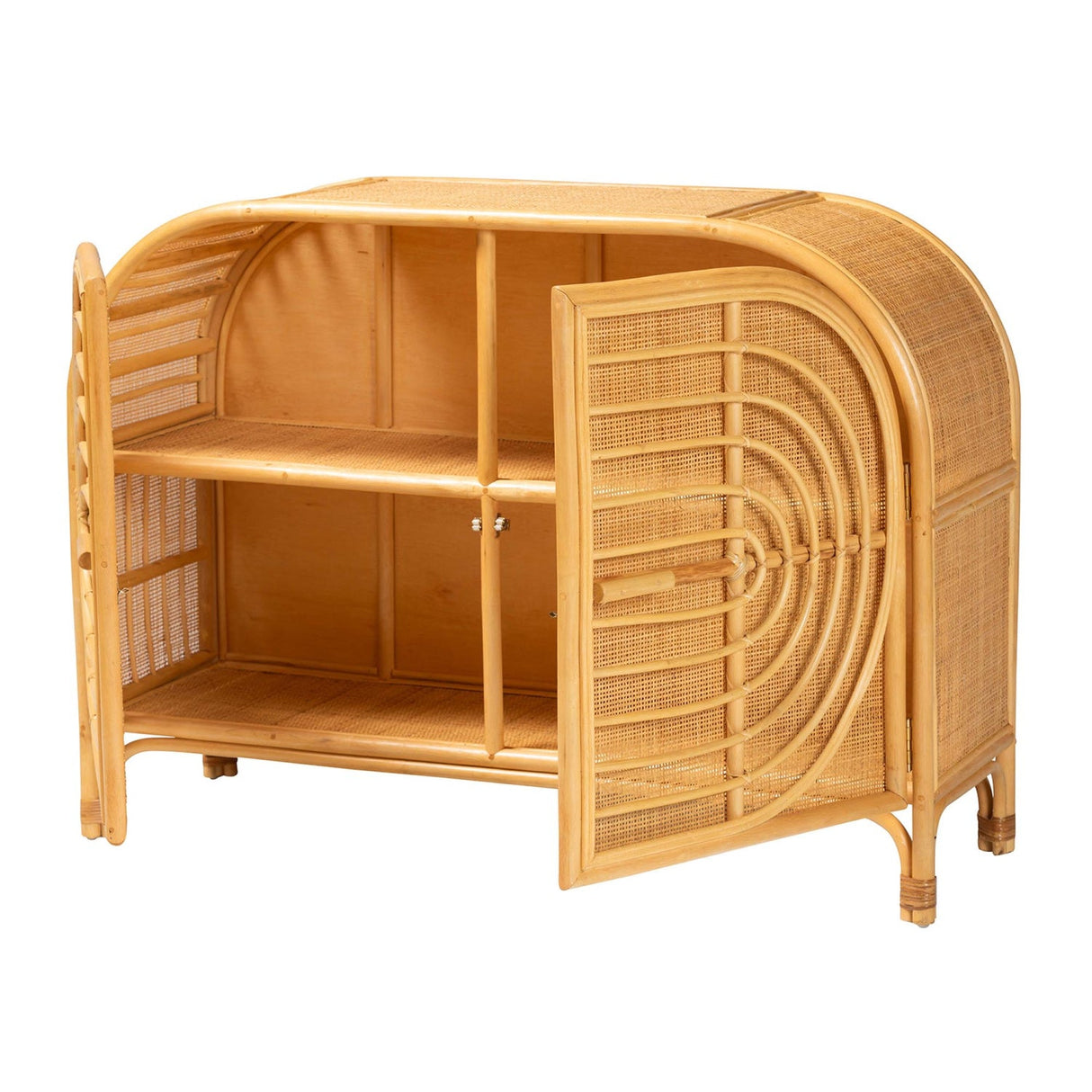 Modern European furniture - Natural Rattan 2 Door Sideboard - www.oroa.com