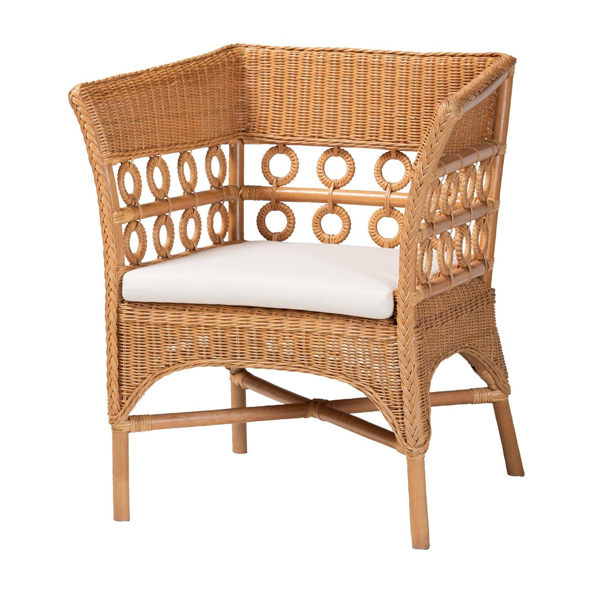 Modern European furniture - Braided Rattan Padded Accent Chair -Â www.oroa.com