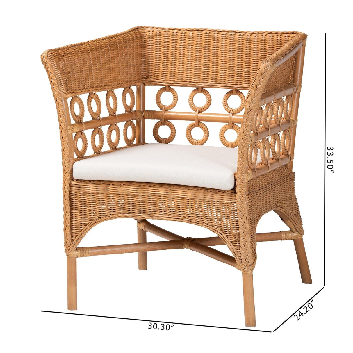 Modern European furniture - Braided Rattan Padded Accent Chair -Â www.oroa.com