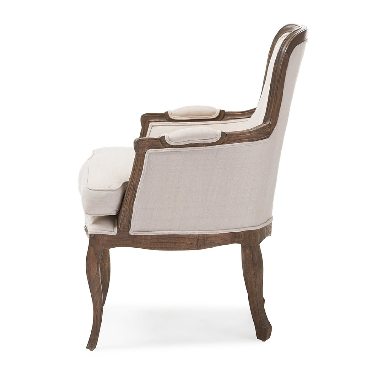 Modern European furniture - Beige Cotton Classic Accent Chair - www.oroa.com