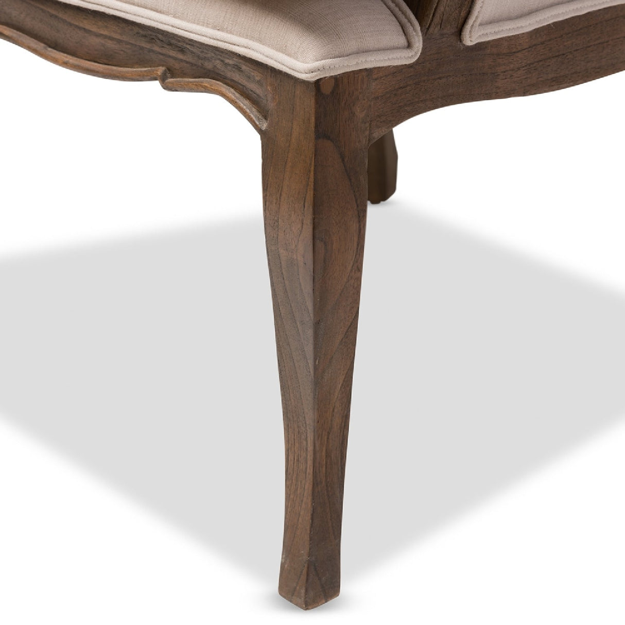 Modern European furniture - Beige Cotton Classic Accent Chair - www.oroa.com