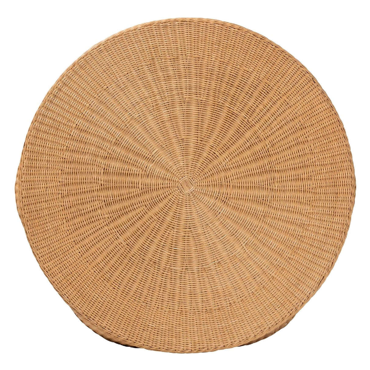Modern European furniture - Handwoven Rattan Scalloped Coffee Table - www.oroa.com