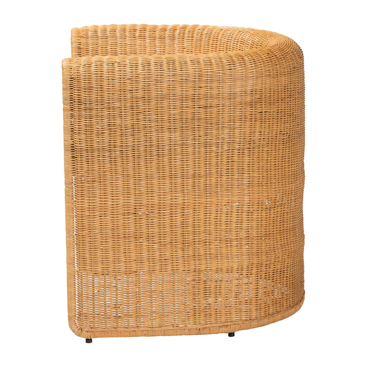 Modern European furniture - Handwoven Rattan Barrel Dining Chair - www.oroa.com