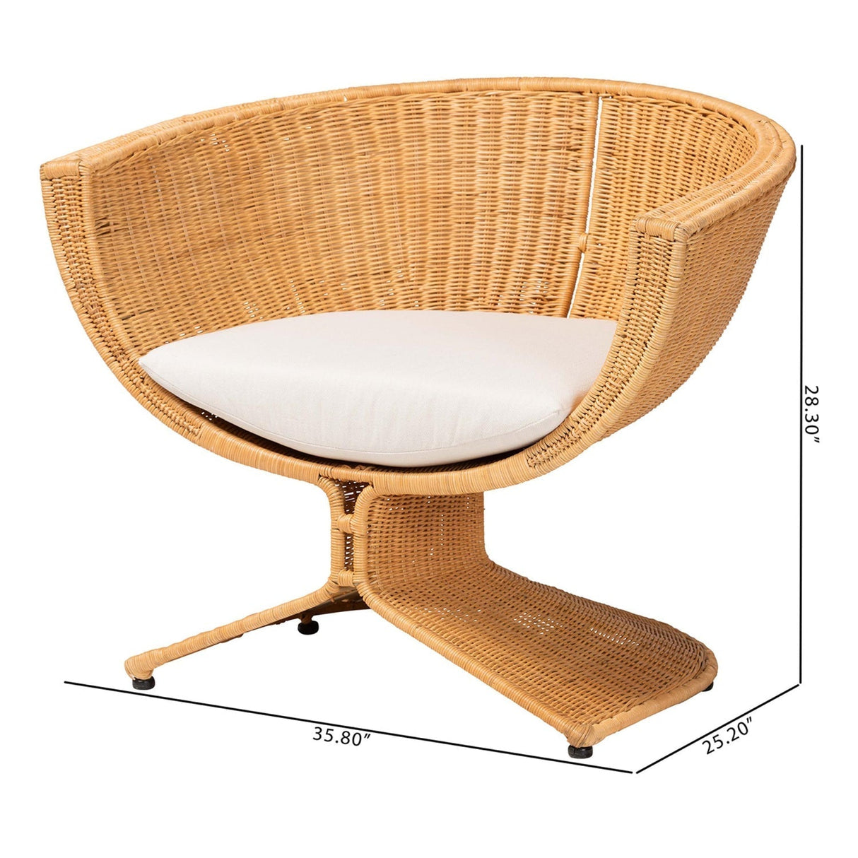 Modern European furniture - Woven Rattan Bohemian Lounge Chair - www.oroa.com