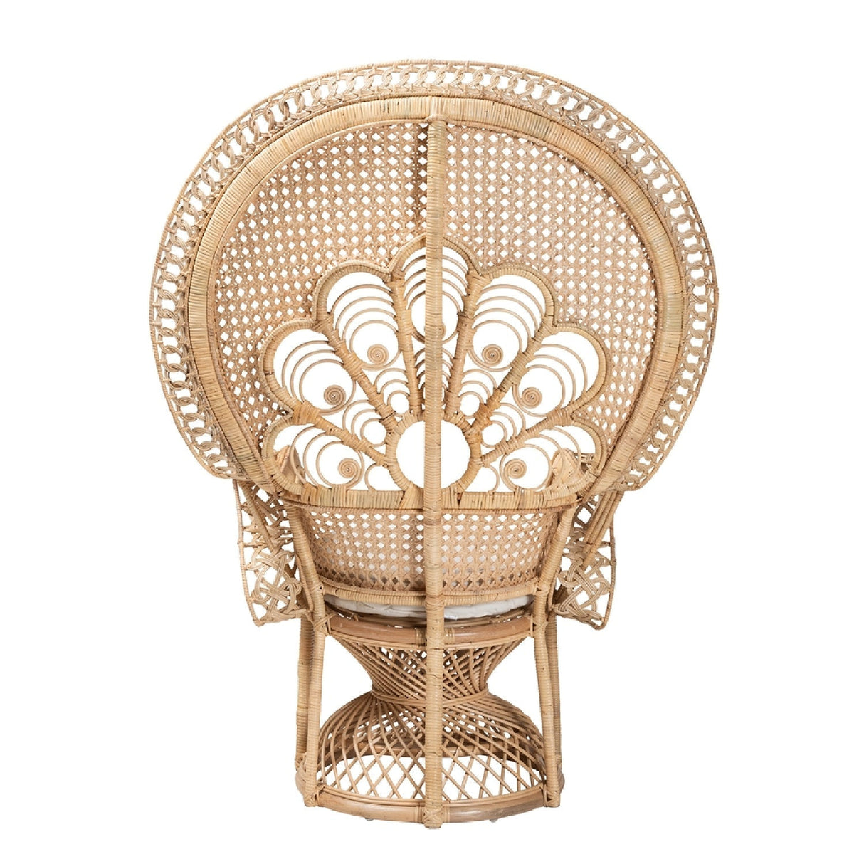 Modern European furniture - Brown Rattan Peacock Accent Chair - www.oroa.com