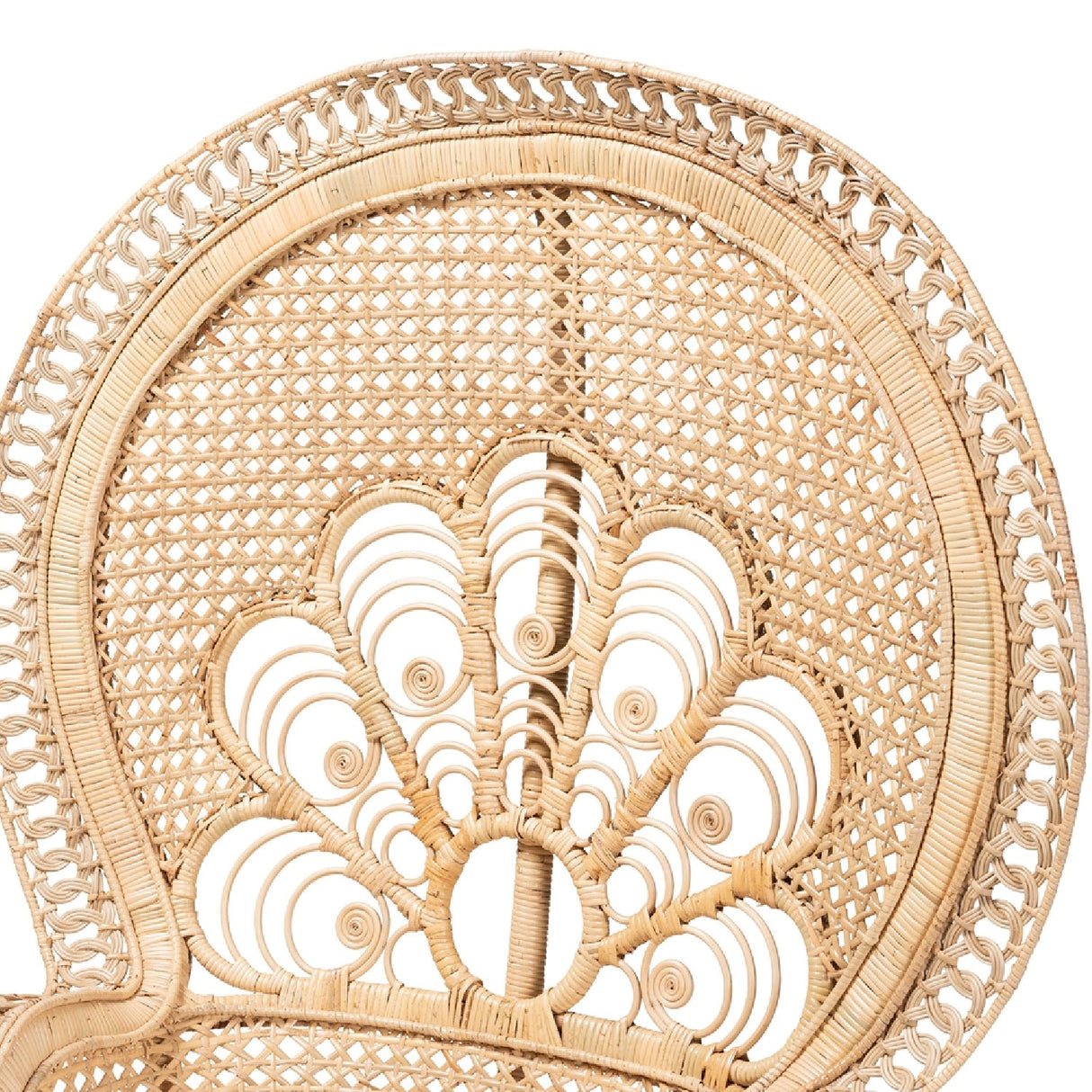 Modern European furniture - Brown Rattan Peacock Accent Chair - www.oroa.com