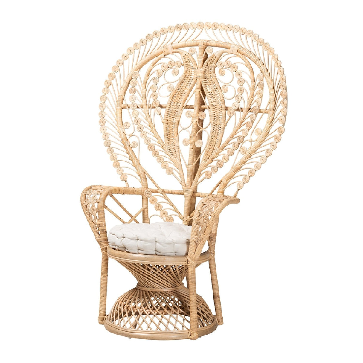 Modern European furniture - Rattan Indoor Semi Outdoor Peacock Accent Chair - www.oroa.com