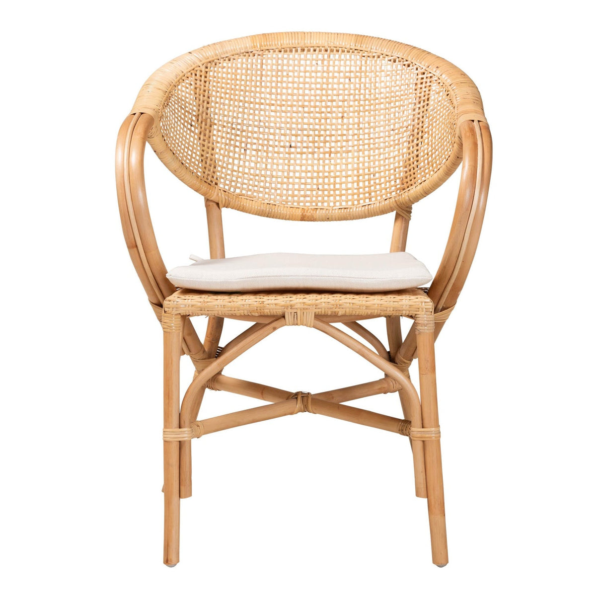 Modern European furniture - Natural Rattan Framed Dining Chair - www.oroa.com
