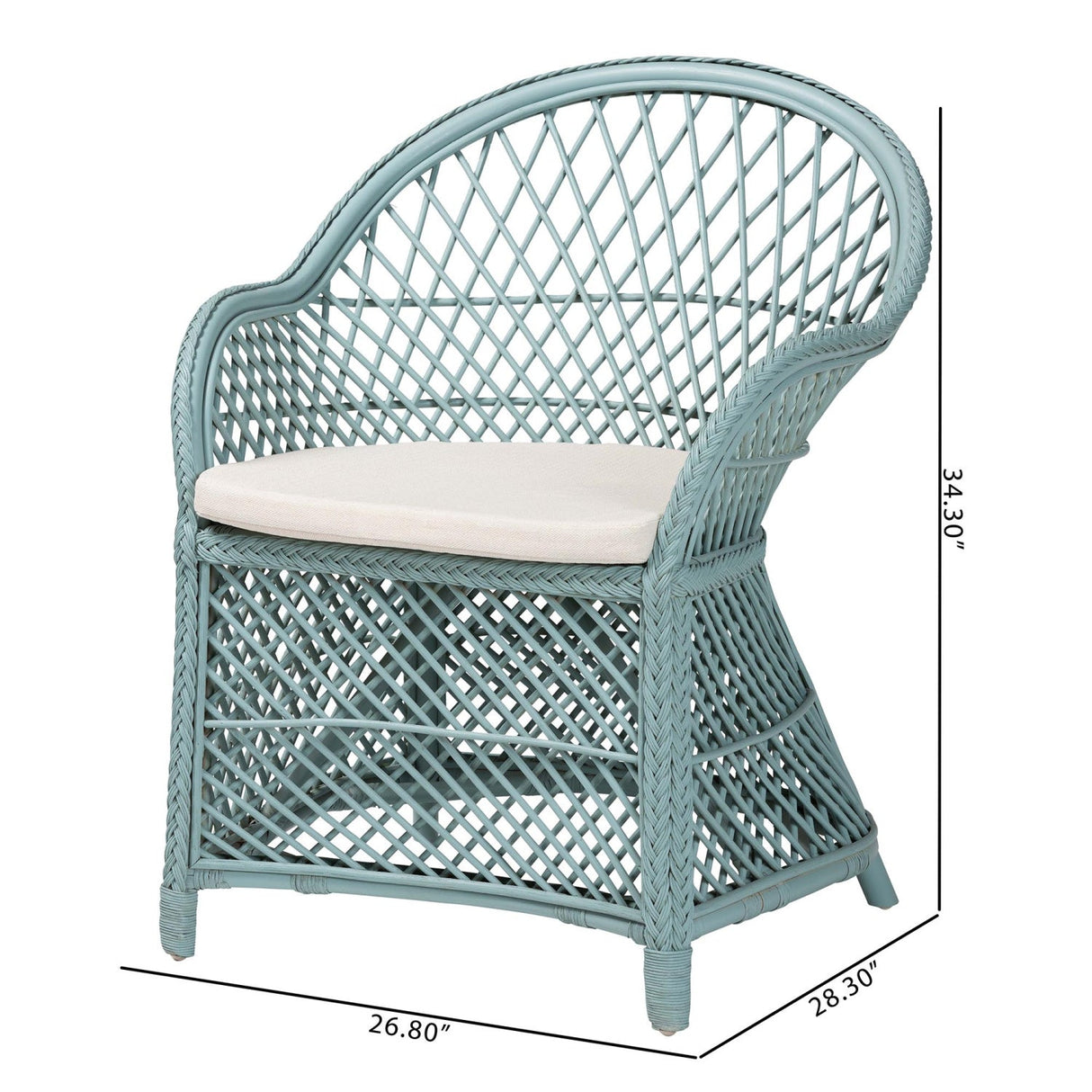 Modern European furniture - Braided Rattan Bohemian Accent Armchair - www.oroa.com