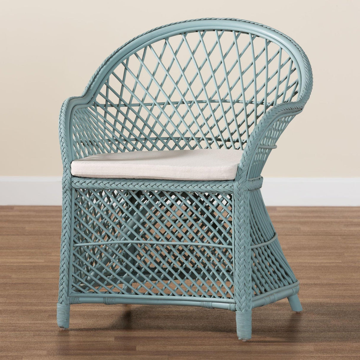 Modern European furniture - Braided Rattan Bohemian Accent Armchair - www.oroa.com