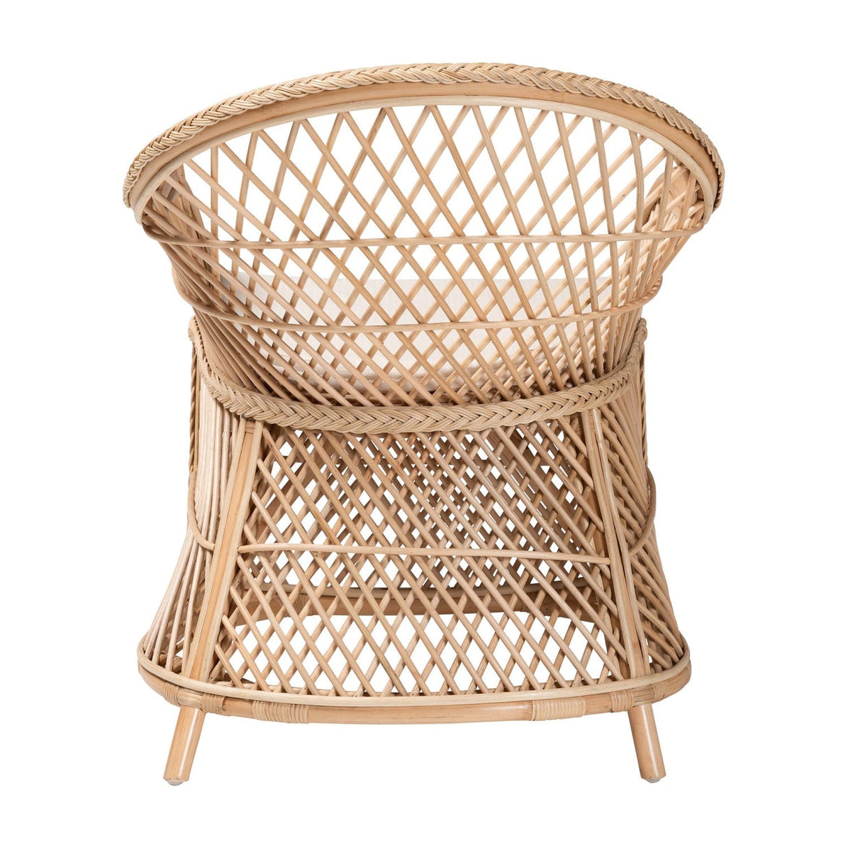 Modern European furniture - Braided Rattan Bohemian Accent Armchair - www.oroa.com