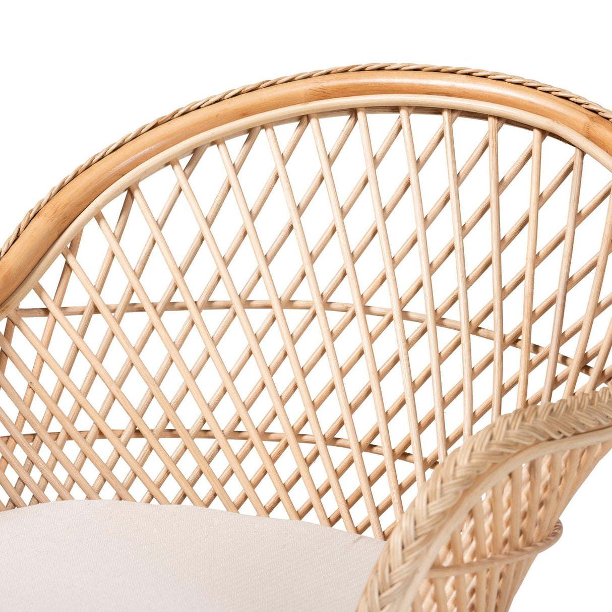 Modern European furniture - Braided Rattan Bohemian Accent Armchair - www.oroa.com