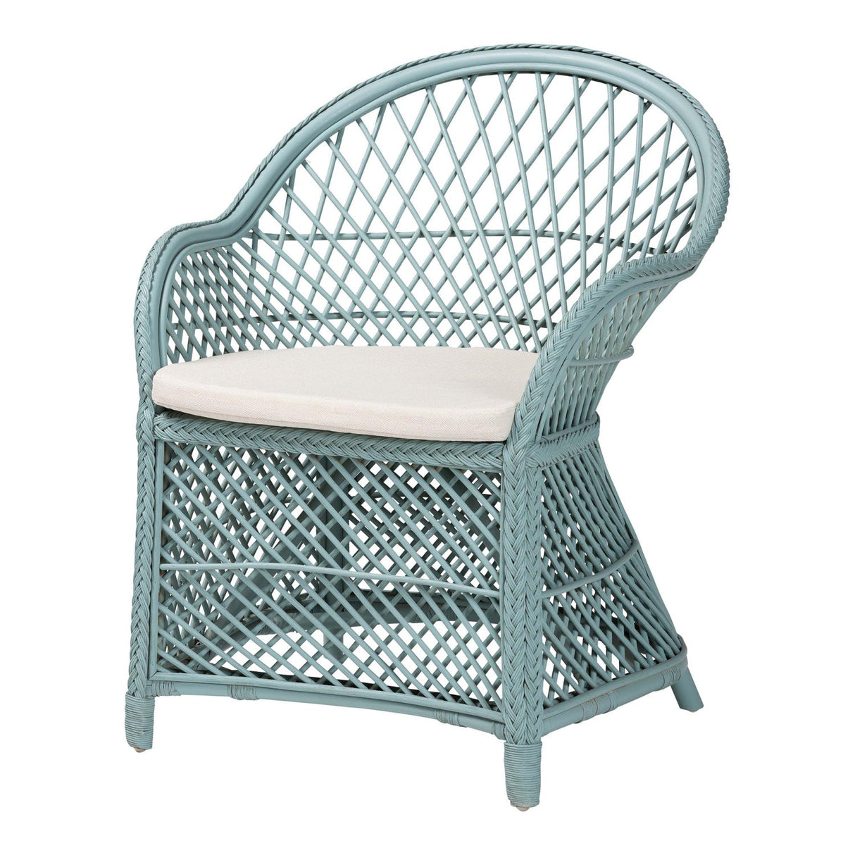Modern European furniture - Braided Rattan Bohemian Accent Armchair - www.oroa.com