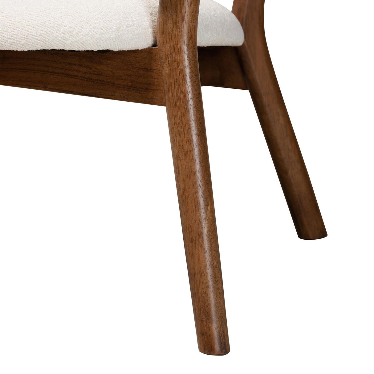 Walnut Framed Curve Accent Chairs 2 | Bali Loom Baron | Oroa.com