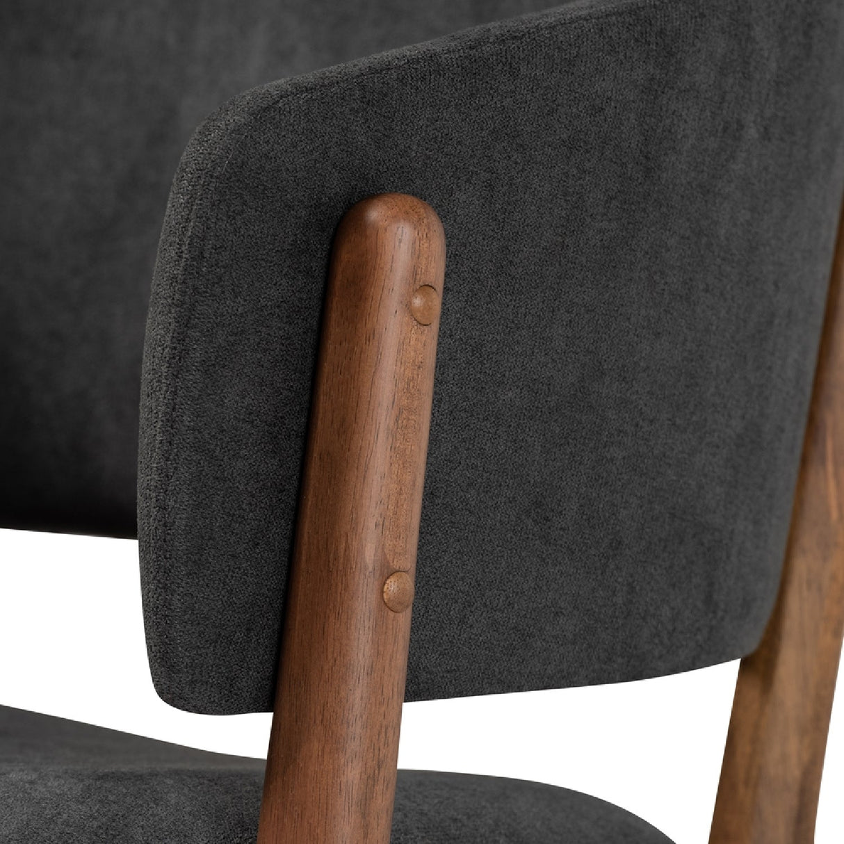 Walnut Framed Curve Accent Chairs 2 | Bali Loom Baron | Oroa.com