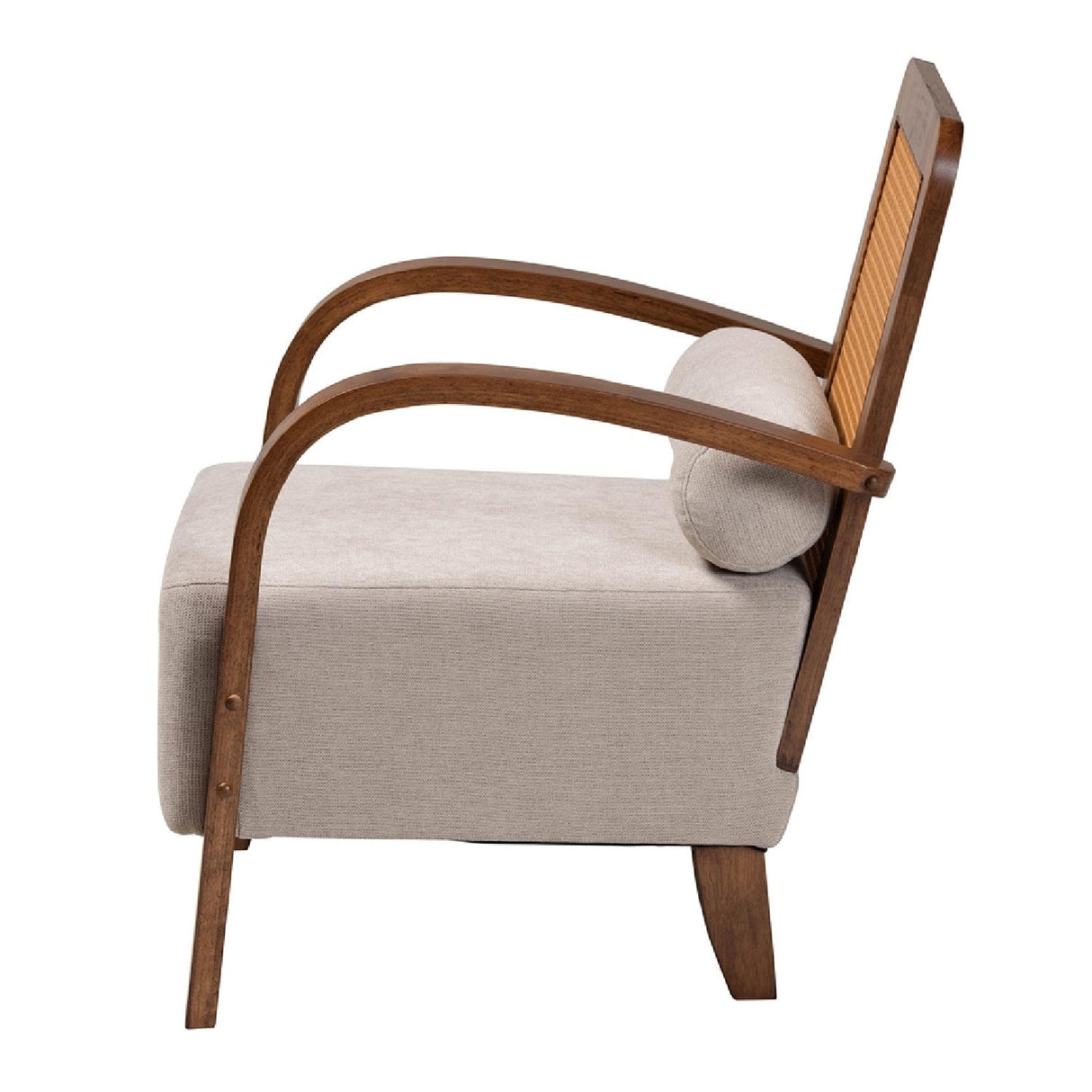 Modern European furniture - Gray Padded Japandi Lounge Chair - www.oroa.com