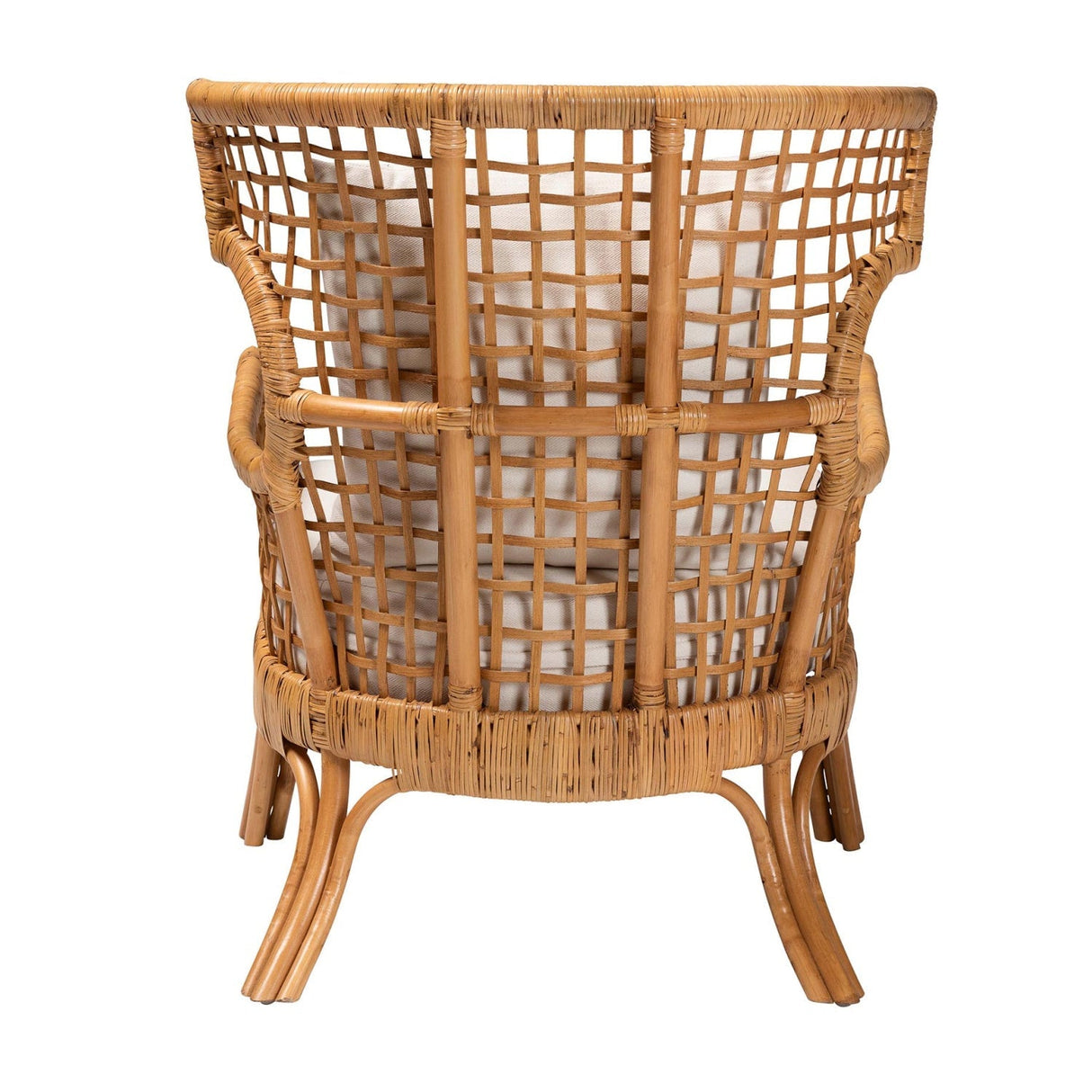Modern European furniture - Lattice Rattan Wingback Lounge Chair - www.oroa.com