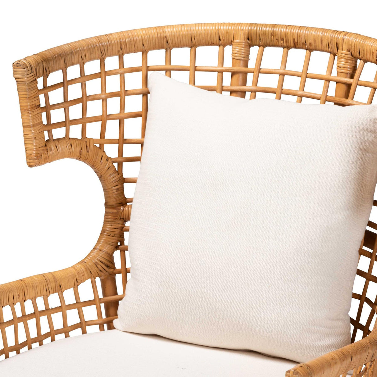Modern European furniture - Lattice Rattan Wingback Lounge Chair - www.oroa.com