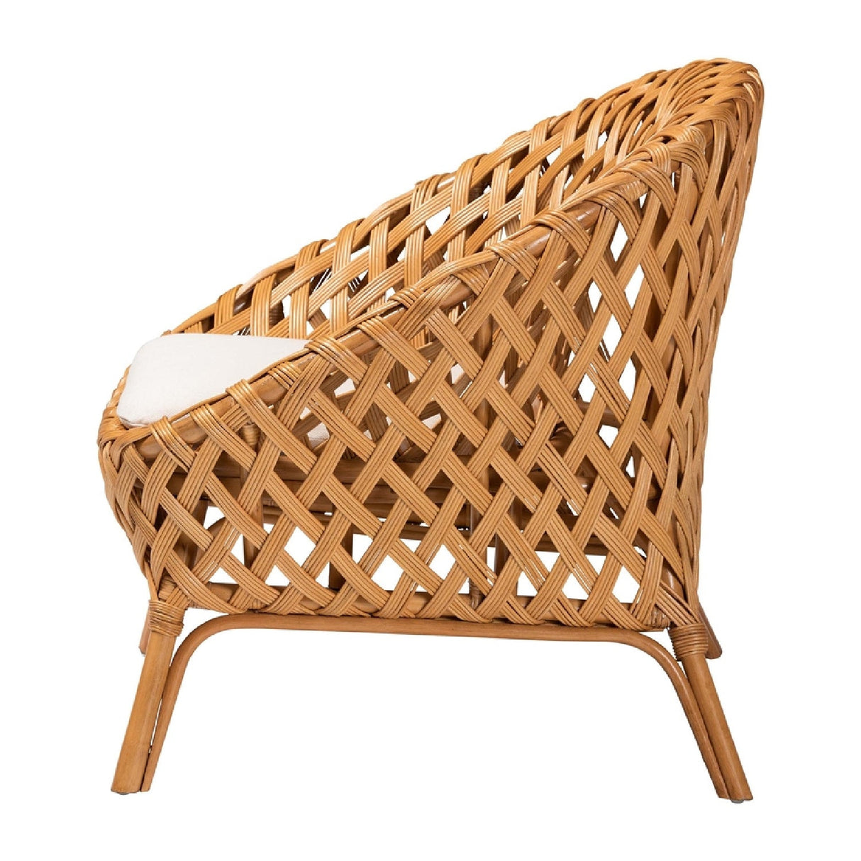 Modern European furniture - Basketweave Rattan Accent Chair - www.oroa.com