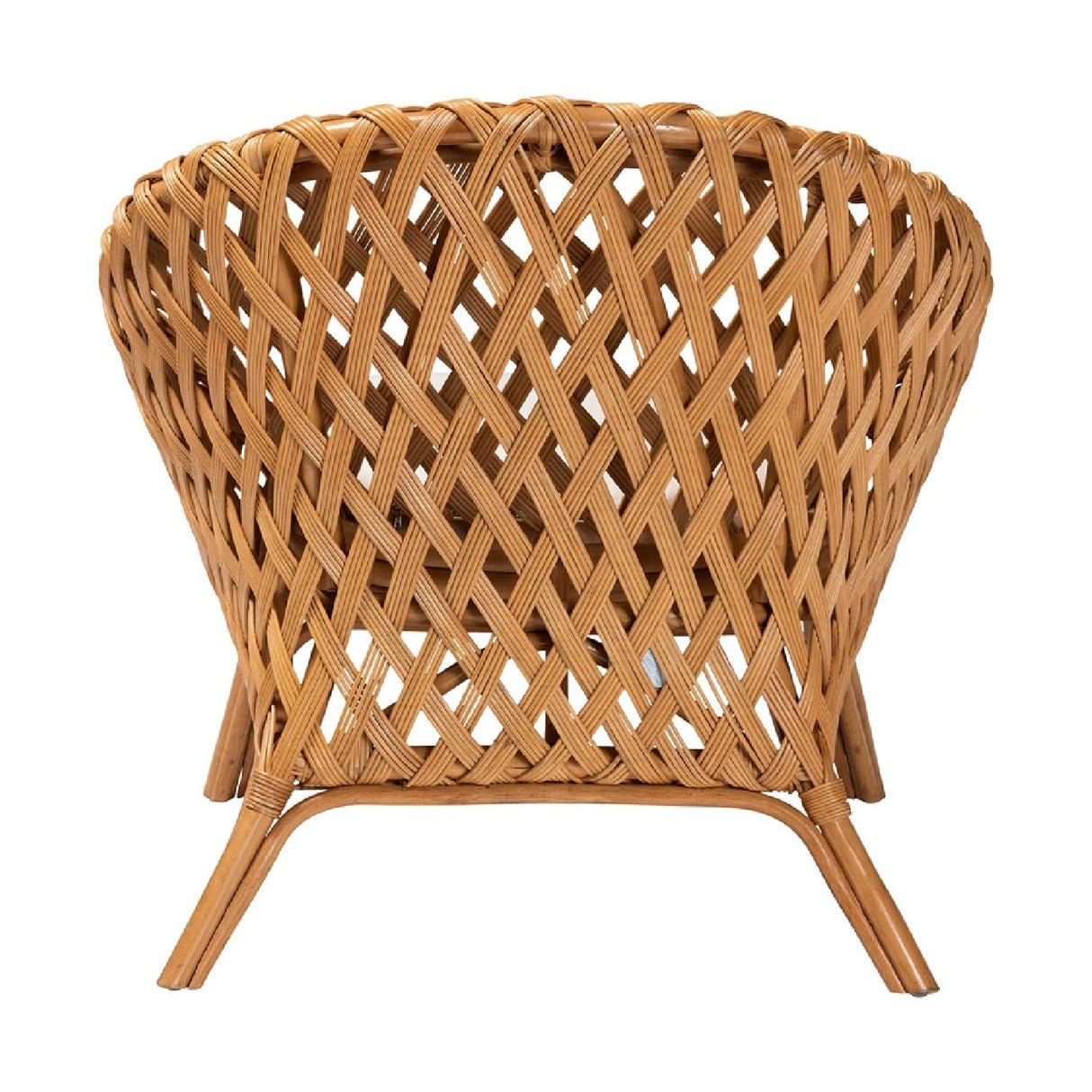 Modern European furniture - Basketweave Rattan Accent Chair - www.oroa.com